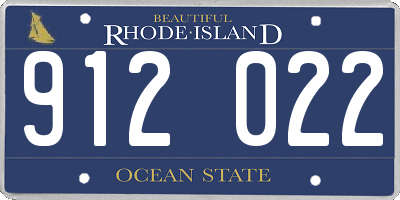 RI license plate 912022