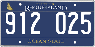 RI license plate 912025