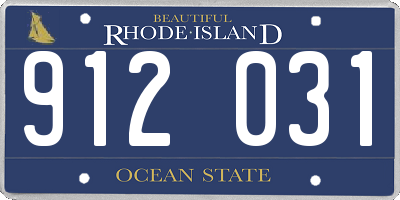 RI license plate 912031