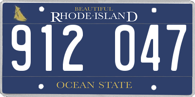 RI license plate 912047