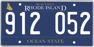 RI license plate 912052