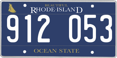 RI license plate 912053