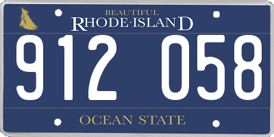 RI license plate 912058