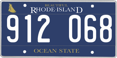 RI license plate 912068