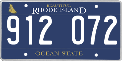 RI license plate 912072