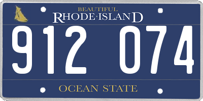RI license plate 912074