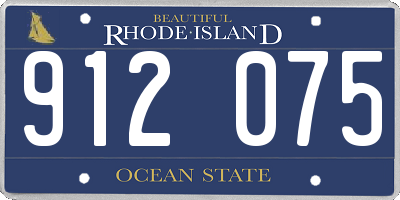 RI license plate 912075