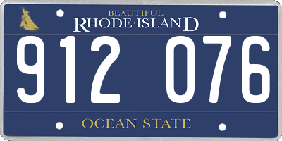 RI license plate 912076