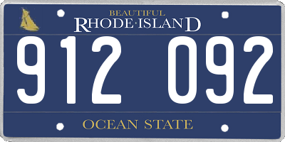 RI license plate 912092