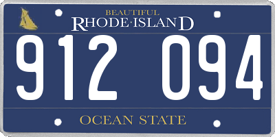 RI license plate 912094