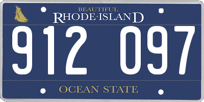 RI license plate 912097