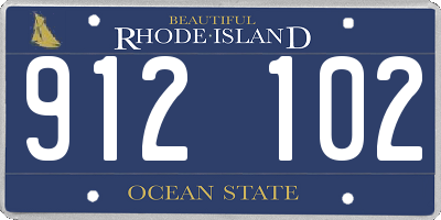 RI license plate 912102