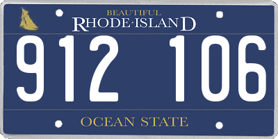 RI license plate 912106