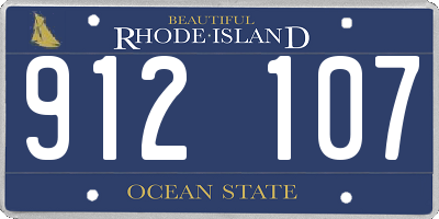 RI license plate 912107