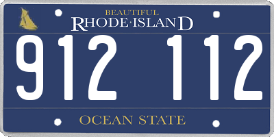 RI license plate 912112
