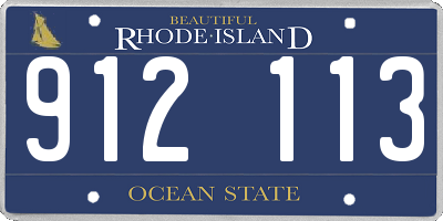 RI license plate 912113