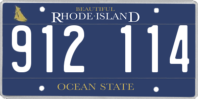 RI license plate 912114