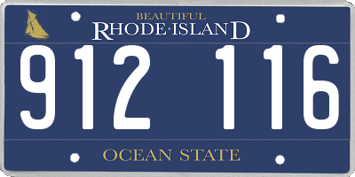 RI license plate 912116