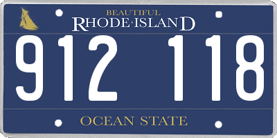 RI license plate 912118