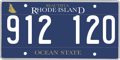 RI license plate 912120