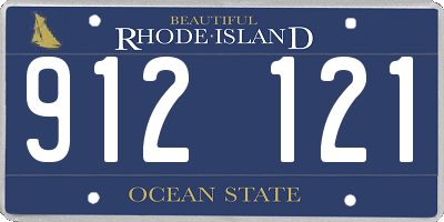 RI license plate 912121