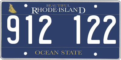 RI license plate 912122