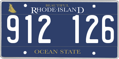 RI license plate 912126