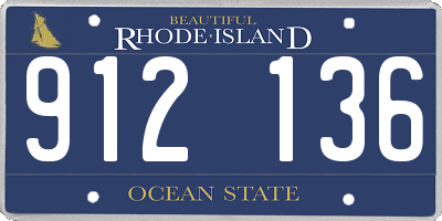 RI license plate 912136