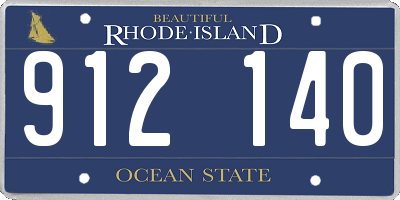 RI license plate 912140