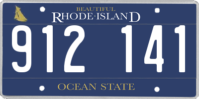 RI license plate 912141