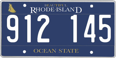 RI license plate 912145
