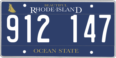 RI license plate 912147