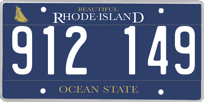 RI license plate 912149