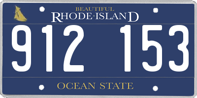 RI license plate 912153