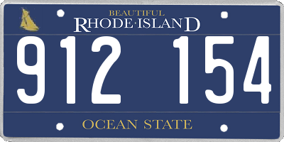 RI license plate 912154