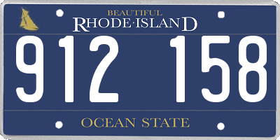 RI license plate 912158