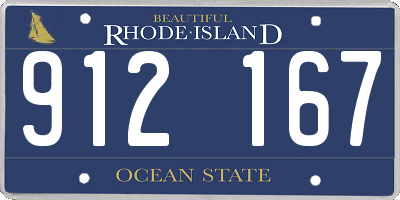 RI license plate 912167