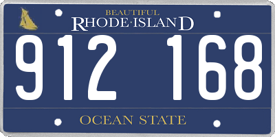 RI license plate 912168