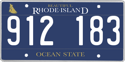 RI license plate 912183