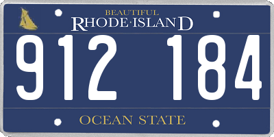 RI license plate 912184