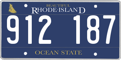 RI license plate 912187