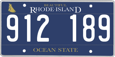 RI license plate 912189