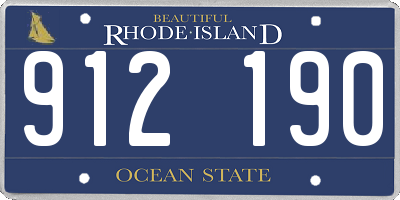 RI license plate 912190