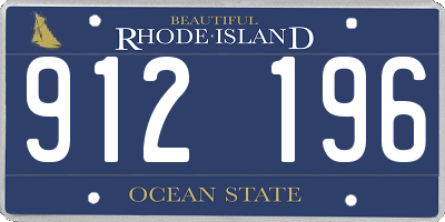 RI license plate 912196