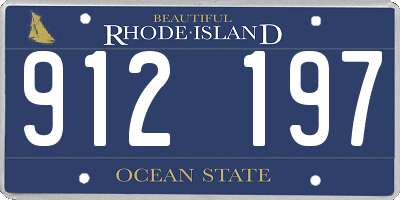 RI license plate 912197