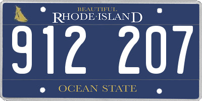 RI license plate 912207
