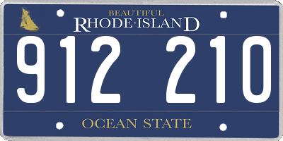 RI license plate 912210