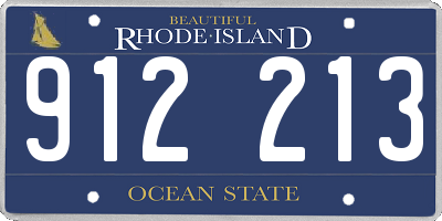 RI license plate 912213