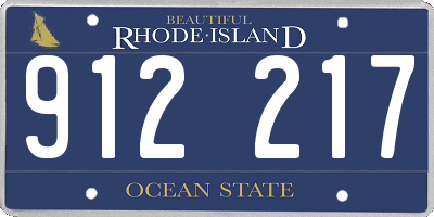 RI license plate 912217