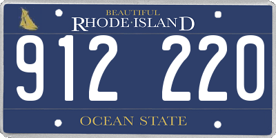 RI license plate 912220